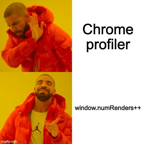 A silly meme dissing Chrome profiler.